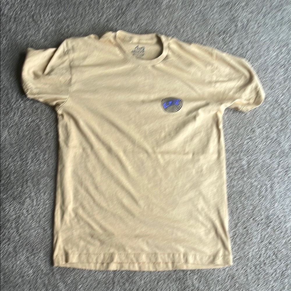 Lost Men's Short Sleeve Crew Tee in Yellow with Blue Chest Logo